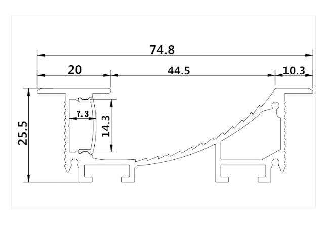 Aluminum LED Profile 7526