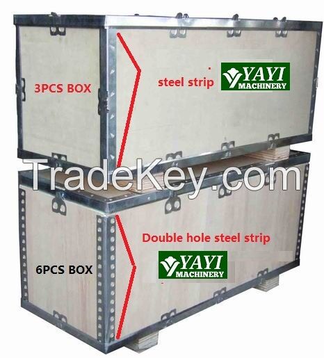 No Nail Crate Double Hole Steel Strip Machine