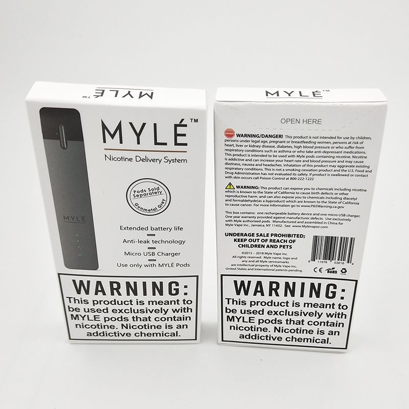 Myle Basic kit Myle Device Battery Vaporizes include Myle Device and USB charger with 7 colors In Stock High Quality