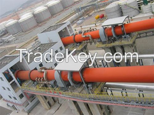 Dry processing large size cement kiln of rotary type