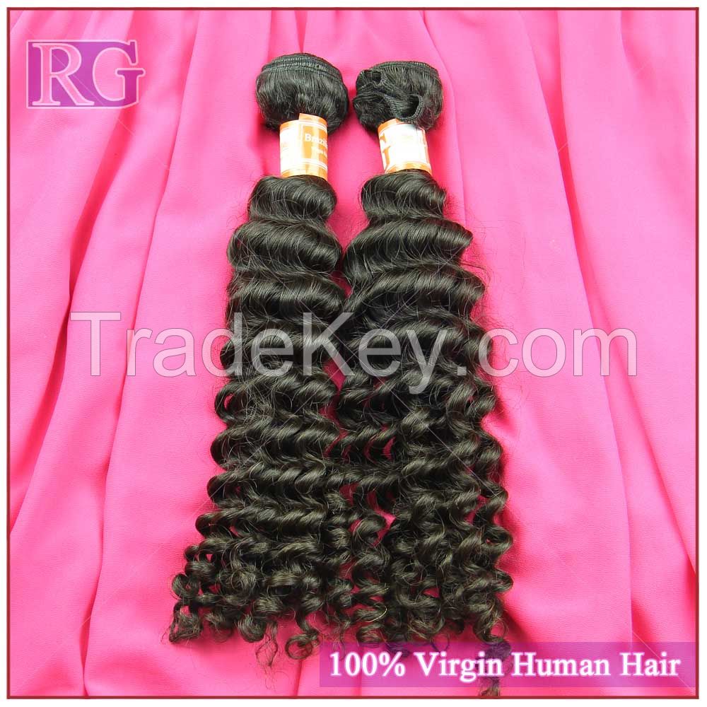 Brazilian Deep Wave 8inch -30inch Deep Curl Hair Bundles RG VIRGIN HAIR