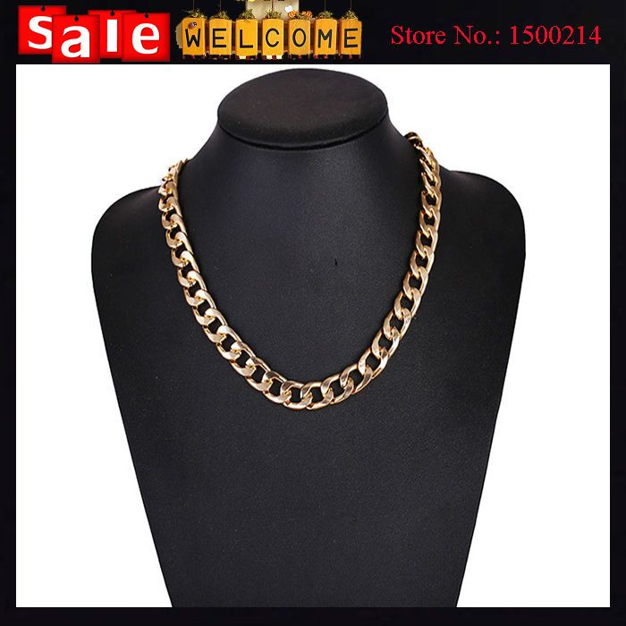 Statement Big Chunky Short Coarse Punk Metal Large Choker Necklace