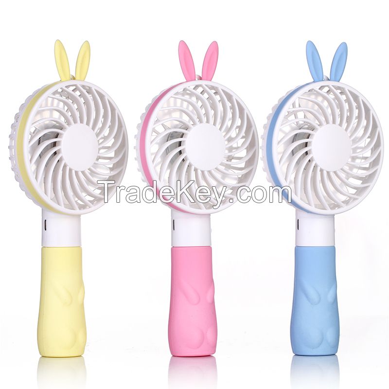 Summer Cute Handheld Mini Chargeable Cool Fans Animal Shape Fan