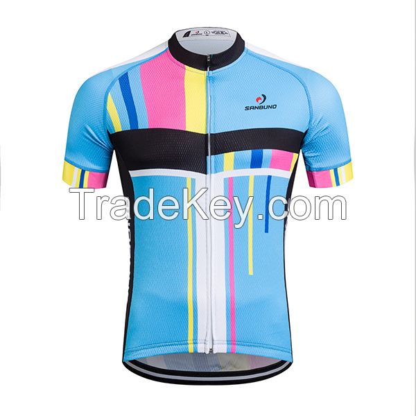 high quality polyester customize short sleeve cycling jersey