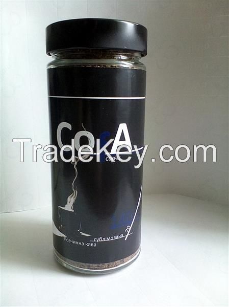 CofA coffee instant  70g glass jar (25g/45g/70g/140g)