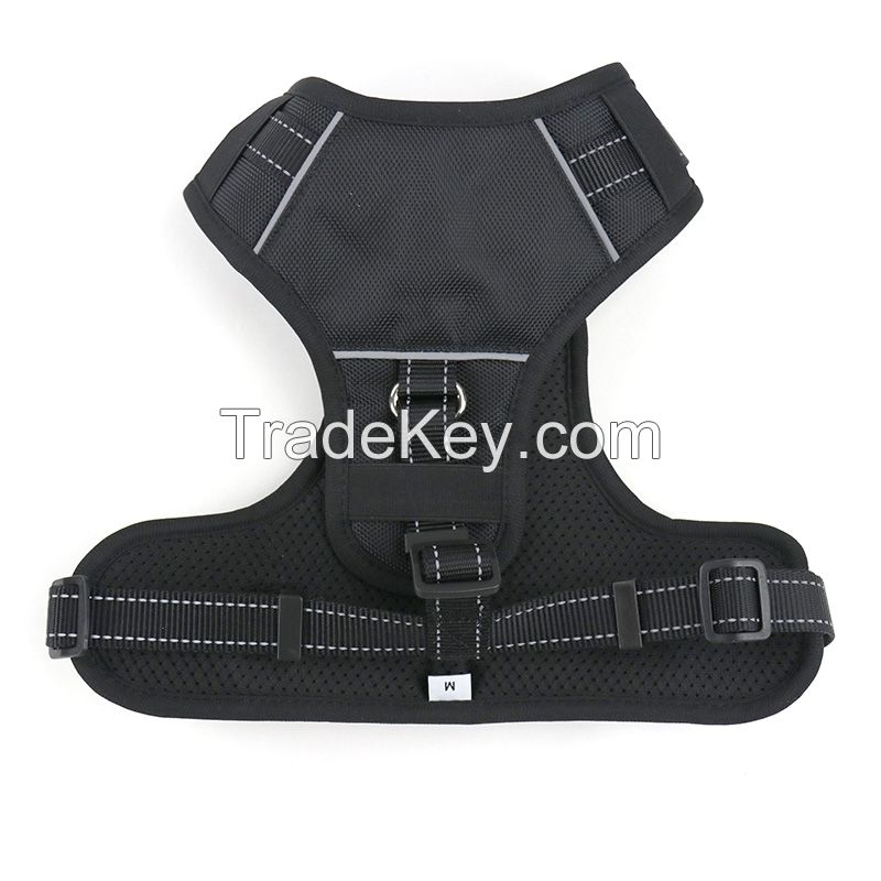 No-Pull Pet Harness with 2 Leash Clips, Adjustable Soft Padded Dog Vest, Reflective No-Choke Pet Oxford Vest with Easy Control Handle for Large Dogs