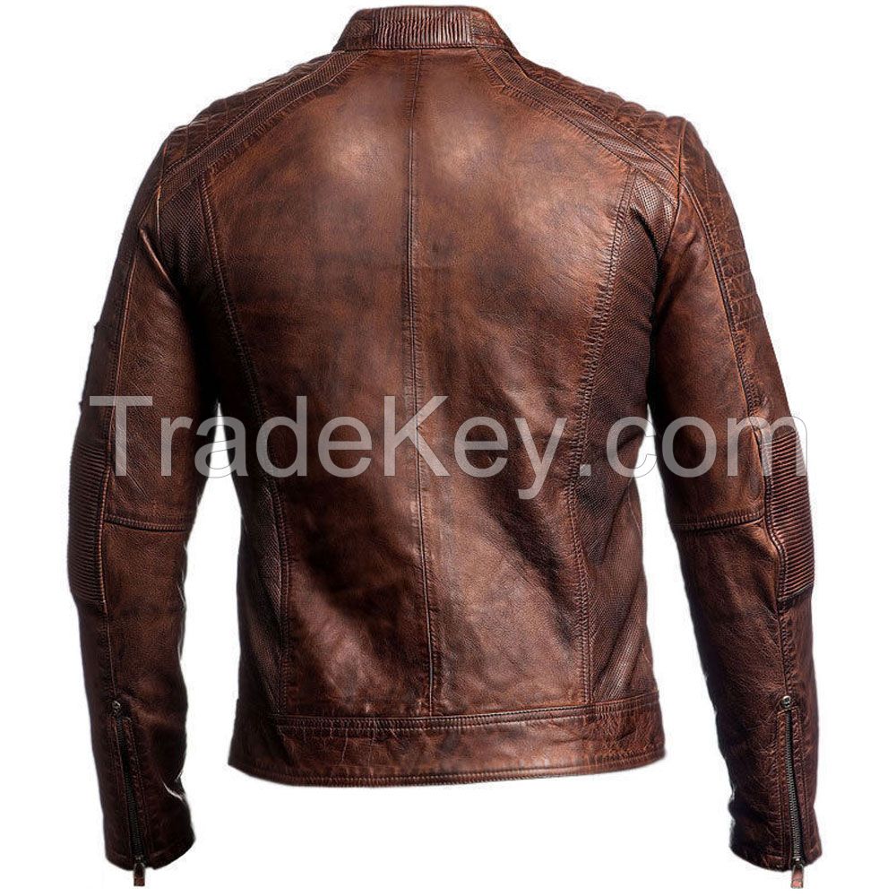 LEATHER MEN FASHION JACKET KMX-0086