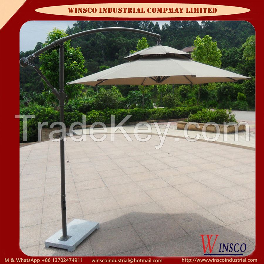 Round Double Tops Outdoor Side Umbrella T-4009-1