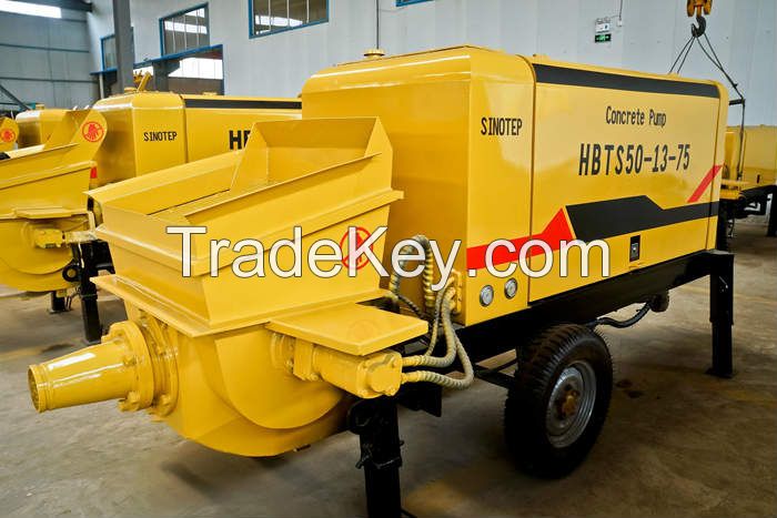 50 cubic electric type Trailer Mounted Concrete Pump for sale from factory