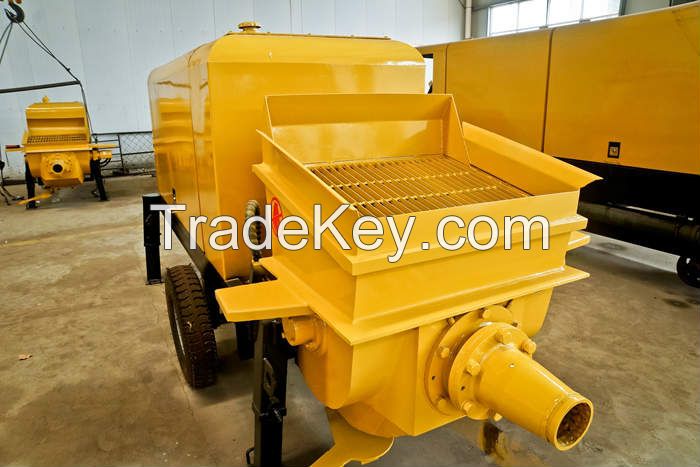 80 cubic S valve electric type Trailer Mounted Concrete Pump for sale from factory