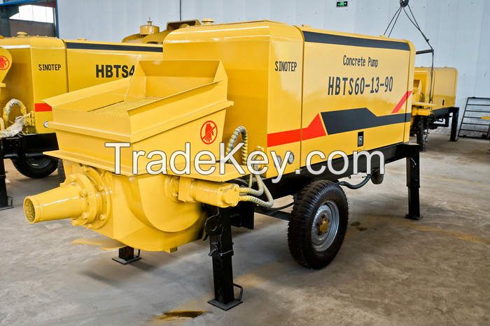 60 cubic electric type Trailer Mounted Concrete Pump for sale from factory