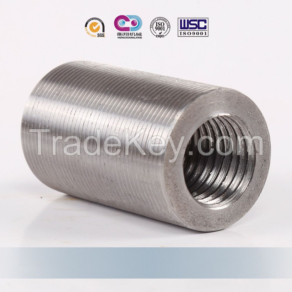 Parallel thread steel bar splicing coupler