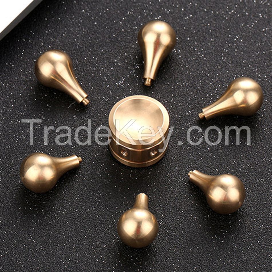 Copper Hand Spinner Copper Fidget Spinner Six Corner Focus Anti Stress Spinning Toys Tops Gift EDC Finger Spiner