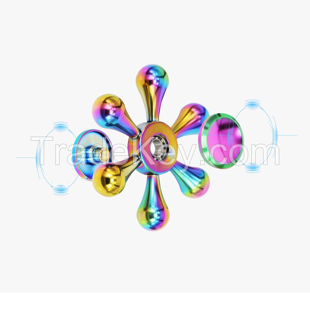 Copper Fidget Toys Spinner Six Arm Finger Gyroscope Focus Fidget Toys Anti Stress Adult Gifts Toy