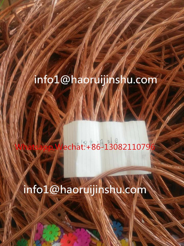 99.99% Purity Copper Wire Scrap , Copper Wire Millberry