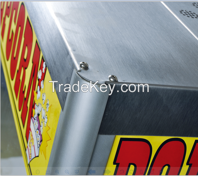 Stainless steel popcorn machine