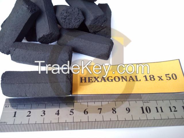 Hexagonal Charcoal Briquette