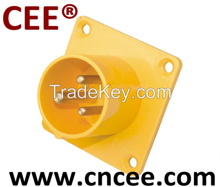 CEE Industrial Male Plug Panel Mounted