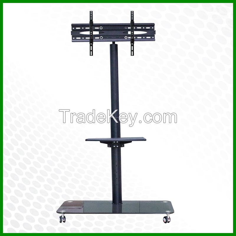 360 Degrees LCD Mordern TV Trolley Stand TV Cart With Four Swivel Casters Wheels