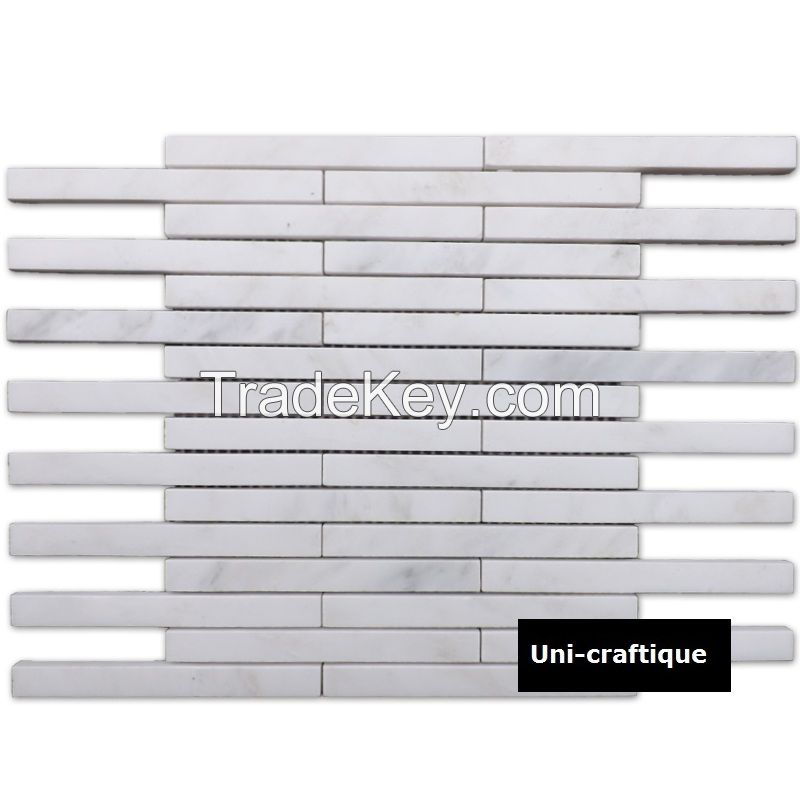 Bianco marble mosaic tiles, white marble mosaics