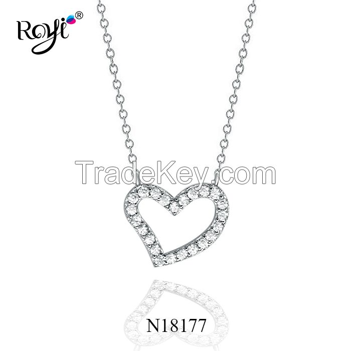 Online Shop China Heart Pendant 925 Sterling Silver Necklaces