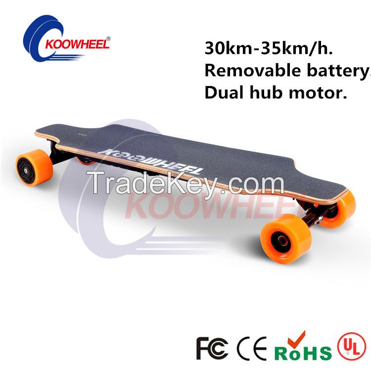 in Stock in Germany/USA 2016 New Fashion 4 Wheel Electric Smart Skateboard with Remote