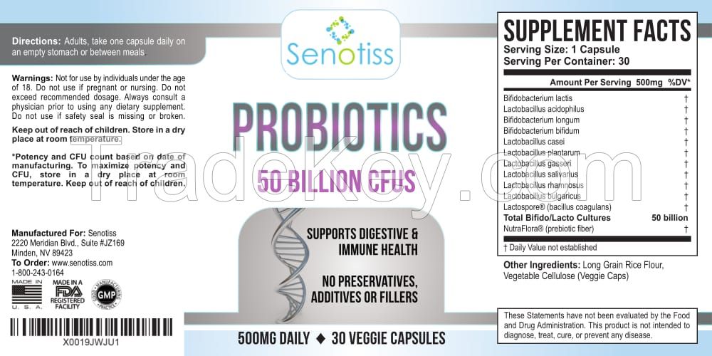 Nutrition Probiotics High Strength 50 Billion Probiotic