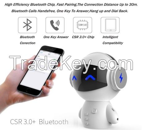 Robot Bluetooth Speaker With Power Bank