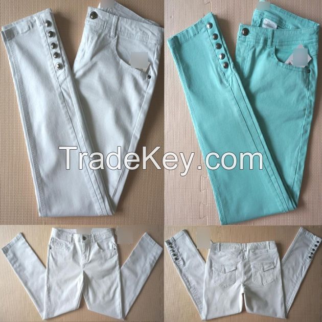 Women's Pencil Crop Pants, Ninth-pants, Ankle length chino pants trousers in stock