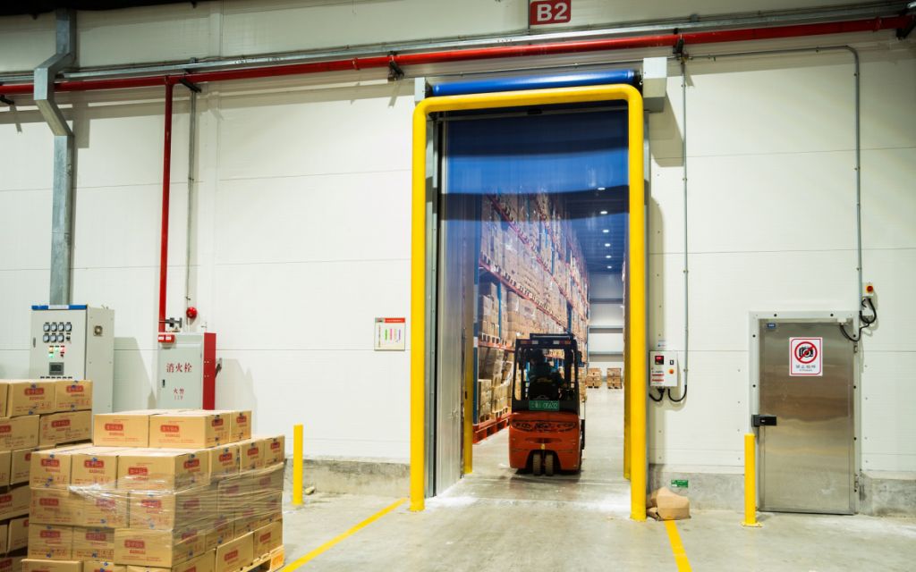 High speed cold storage door