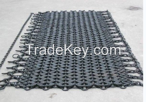 Factory supply black painted tire protection chain