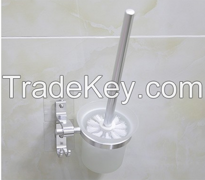 Removable Wall Mounted Toilet Brush Invisible Hook Bathroom Brush Holder