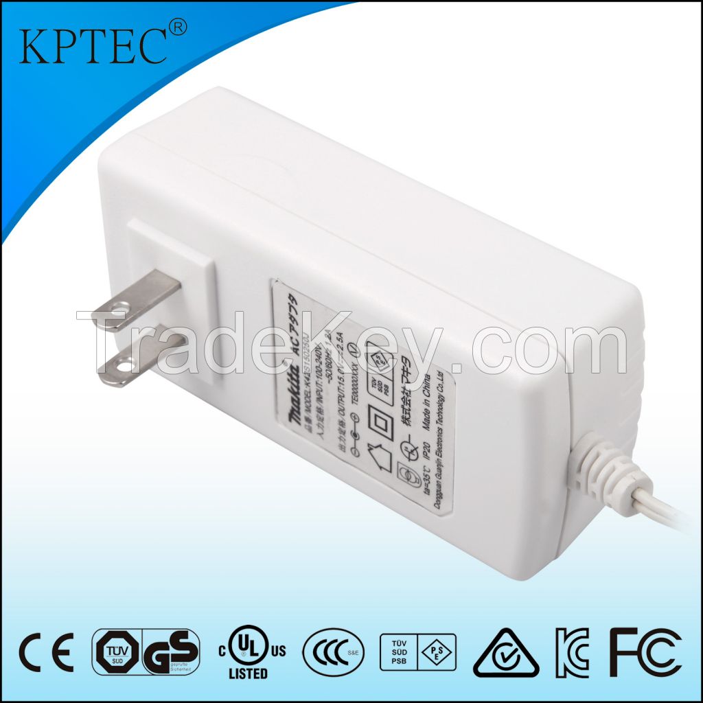 Power adapter with EU Us Au Japan Plug Kptec Maker 42W