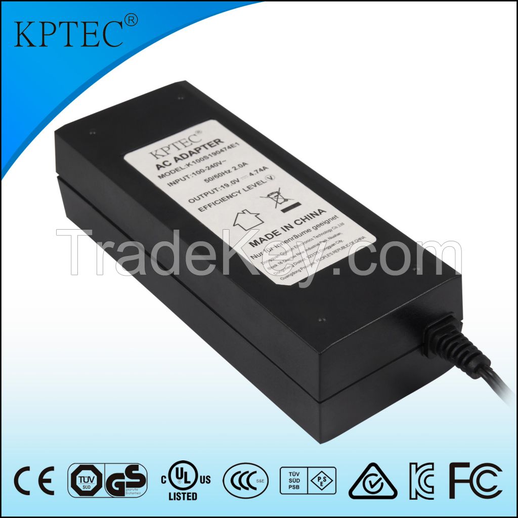 Desktop 60W 65W 100W Power Supply with UL Ce GS Certificates adapter