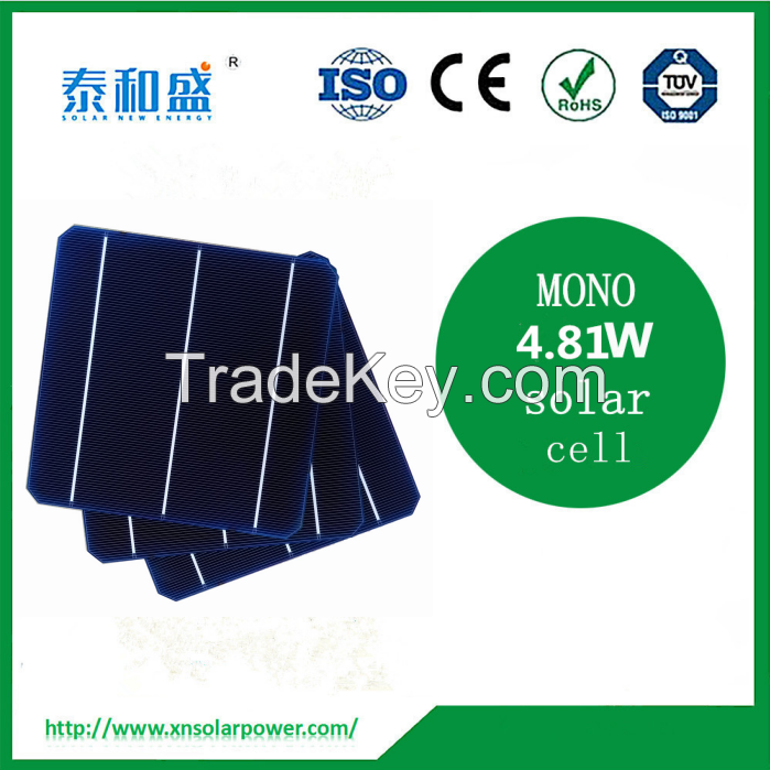  high efficiency A grade 156mm x156mm 6" 3BB mono solar cell with competitive price for sale