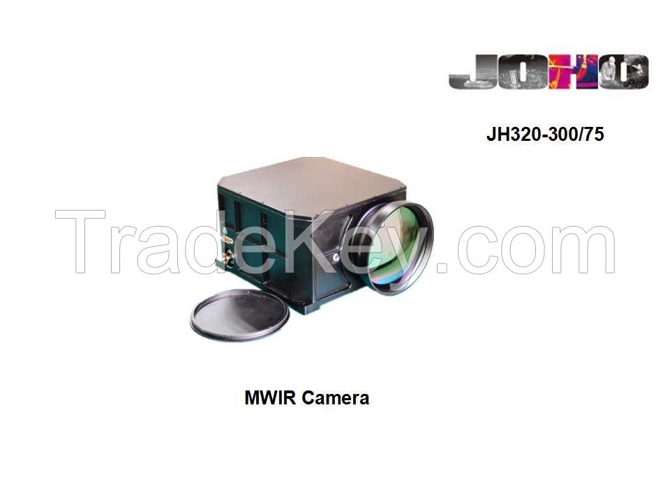 Long Range Mwir Cooled Thermal Security Camera 300mm/75mm Lens