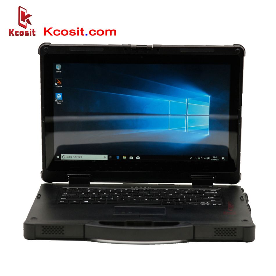 KX14 Rugged Laptop Tablet PC Windows 7 10 Waterproof Desktop Computer Intel i5 8250U 14&quot; 8G RAM 128GB SSD Fingreprint HDMI