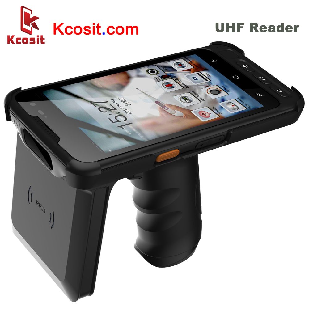 2D Laser Barcode Scanner Reader Android Handheld UHF RFID Reader Terminal PDA UHF RFID Reader with Pistol Grip GPS 4G