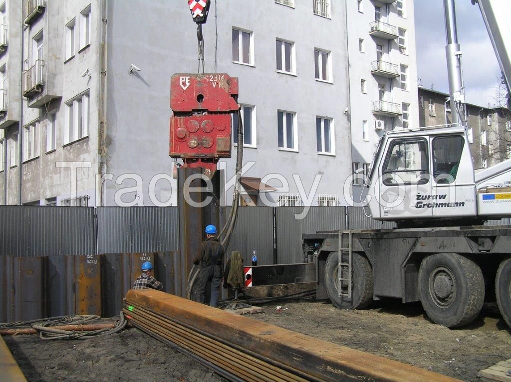 Used vibro hammer PVE 2316 VM to work on a crane or piling rig