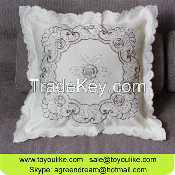 Handmade Cutwork Embroidered Polyester Dining Tablecloths Chair Cover Set