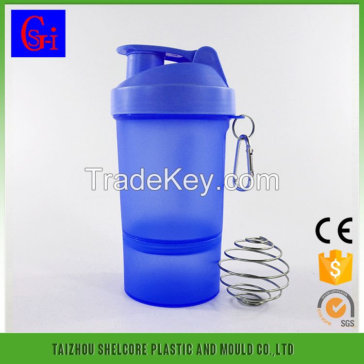 14OZ Stainless Steel Protein Powder  Two Layers Shaker Bottle