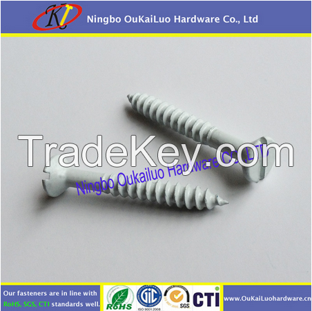 Ceramic Coating Slotted Countersunk Head Wood Screws