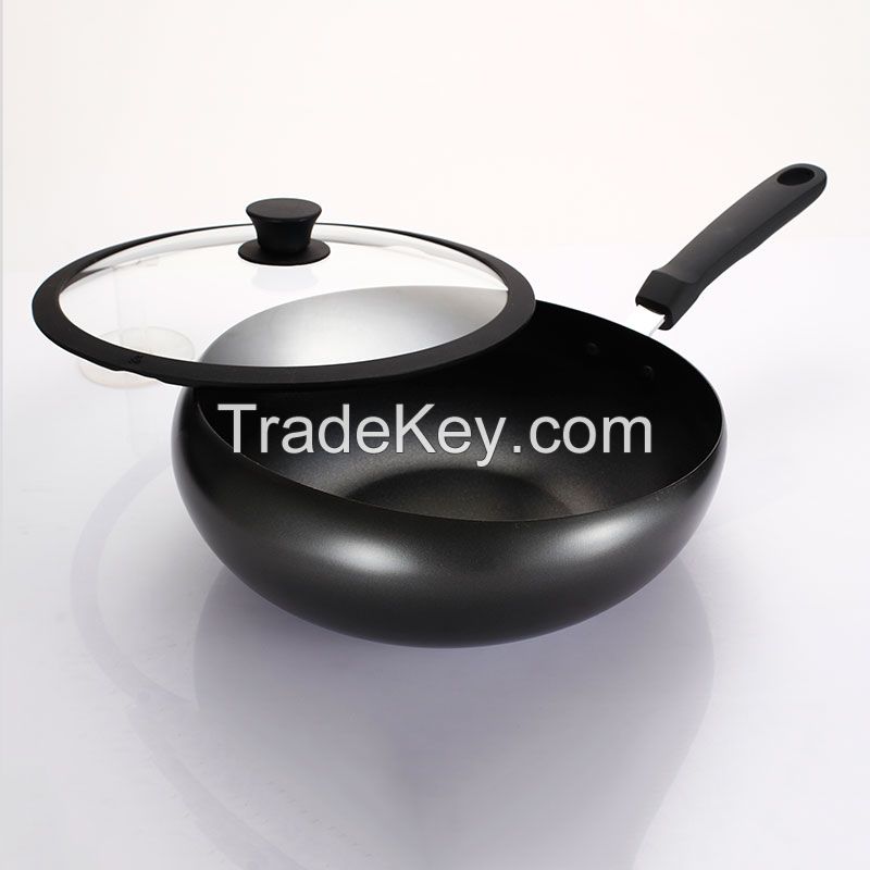 New High Quality Iron 32 Cm Nonstick Painting Cookware Wok Kitchen Appliances Pots And Pans 