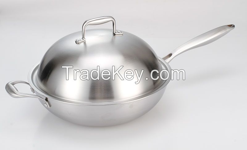 Stainless Steel Kitchen Cookware Non Stick Wok 