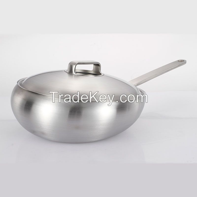 Stainless Steel Cooking Wok Asterclass Premium Cookware Non Stick Kitchenware 