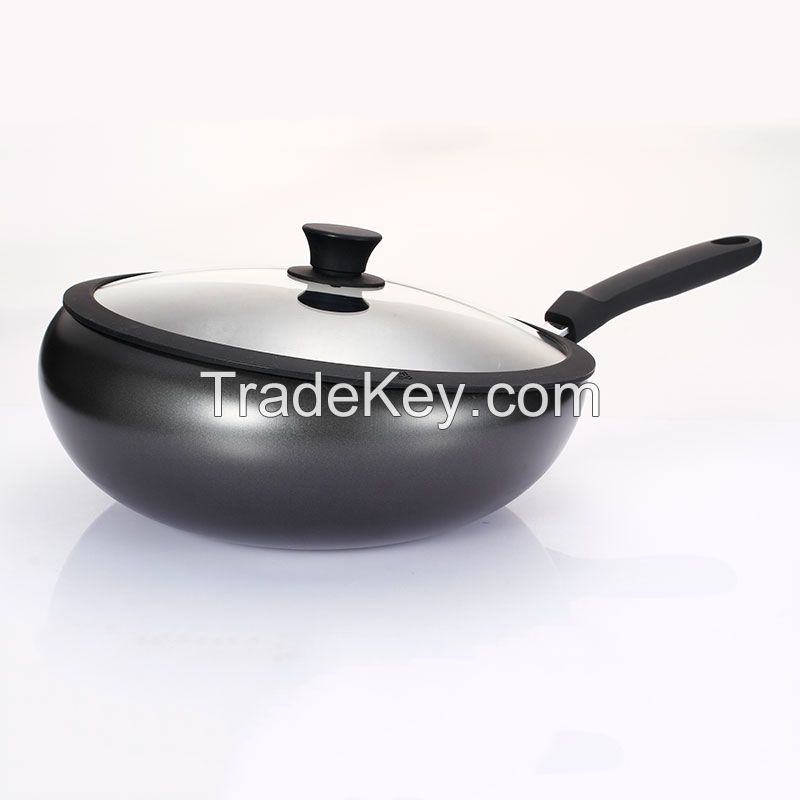 New High Quality Iron 32 Cm Nonstick Painting Cookware Wok Kitchen Appliances Pots And Pans 