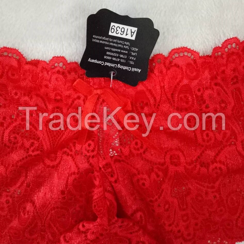 OEM wholesale new style pink boyshorts sexy comfortable lace fancy pan