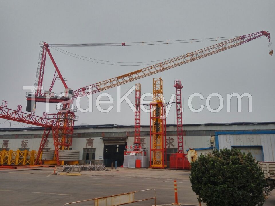 China popular 8tons QTD4522 luffing tower crane with 45m jib for high-rise building