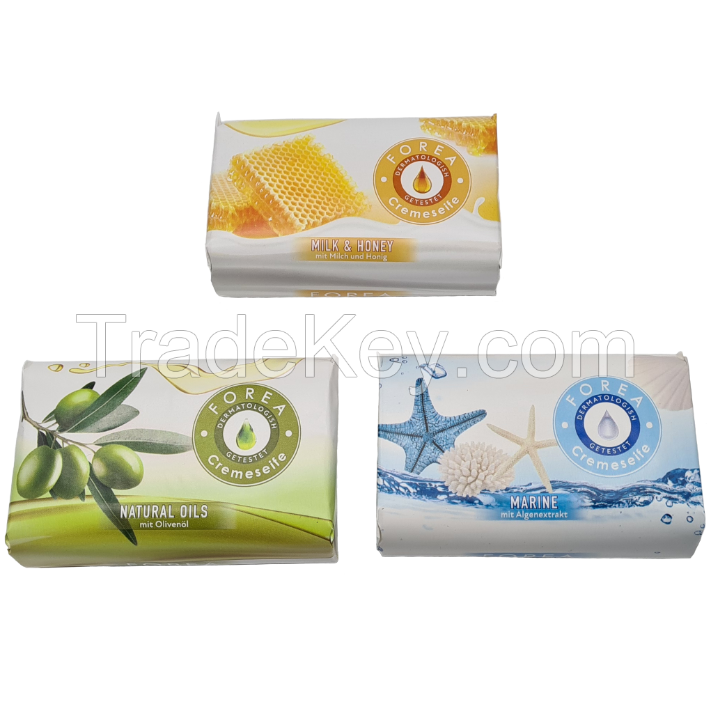 Forea Soap 150g - Soap Milk &amp; Honey, Sea Breeze, Natural Oils - made in Germany - German quality