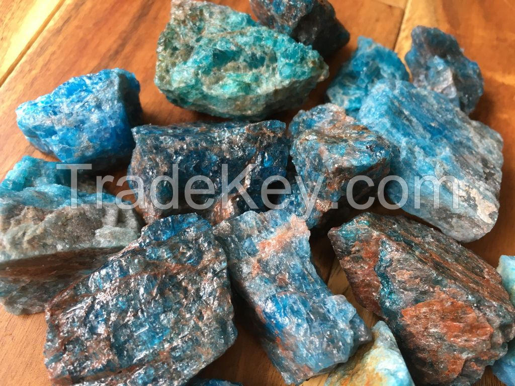 Natural Rough Blue Apatite Gem Specimen